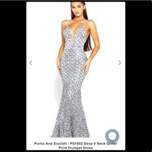 Portia and Scarlett PS1902 Dress in silver